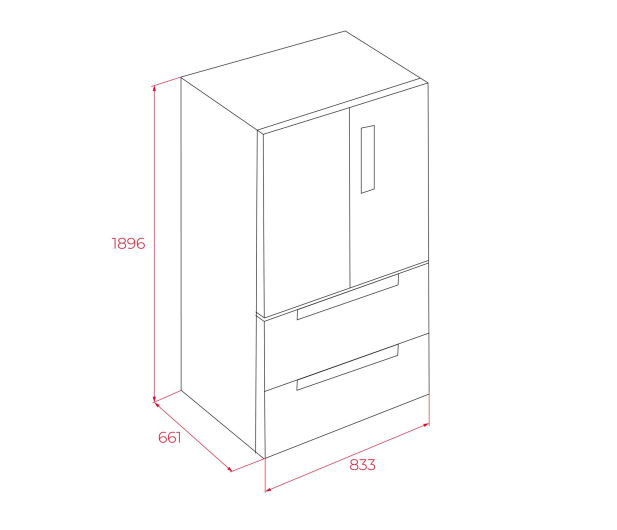 Lodówka Teka RFD 77825 GBK EU French Door No Frost 189,8cm Czarne Szkło 516L - 1525991 - zdjęcie 9